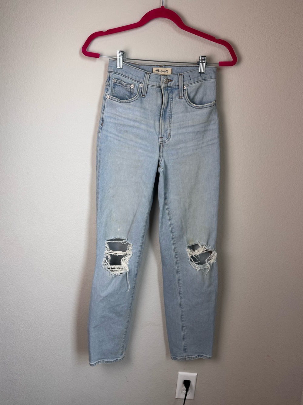 Madewell Light Wash Distressed High-Rise Women’s Jeans
